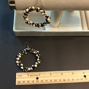 Organic Pinto Bean Hoop Earrings.